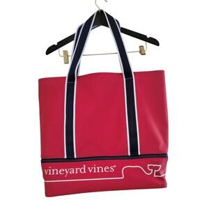 Vineyard Vines Whale Beach Bag Waterproof Nylon Mesh Bottom With Zipper